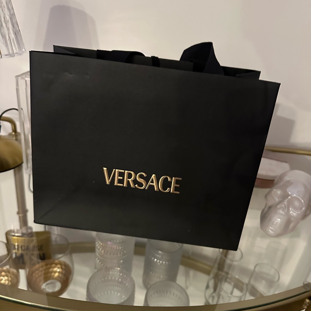 Versace Black Paper Shopping Bag